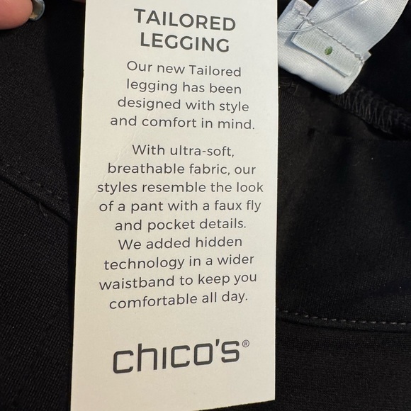 NWT Chico's Elegant Black Tailored Crop Leggings SIZE: 4 #9 - Picture 11 of 12